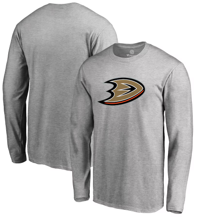 Anaheim Ducks - Primary Logo Team Gray NHL Long Sleeve T-Shirt