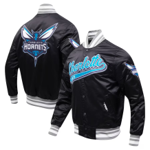 Charlotte Hornets - Script Tail Full-Snap Satin Varsity NBA Bunda