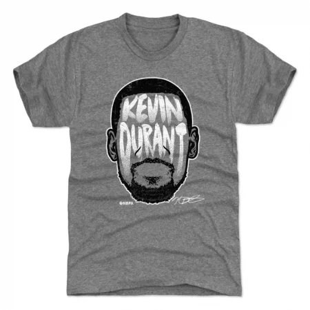 Brooklyn Nets - Kevin Durant Player Silhouette Gray NBA T-Shirt