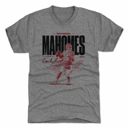 Kansas City Chiefs - Patrick Mahomes Ready Gray NFL T-Shirt