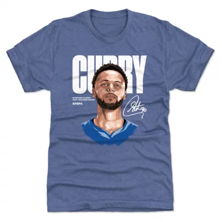 Golden State Warriors - Stephen Curry Game Face Blue NBA T-Shirt