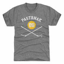 Boston Bruins - David Pastrnak Sticks Gray NHL T-Shirt