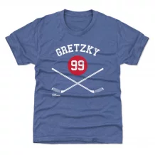 New York Rangers Dziecięcy - Wayne Gretzky Sticks Blue NHL Koszulka