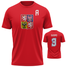 Česko - Radko Gudas Hokejový Tričko-červené