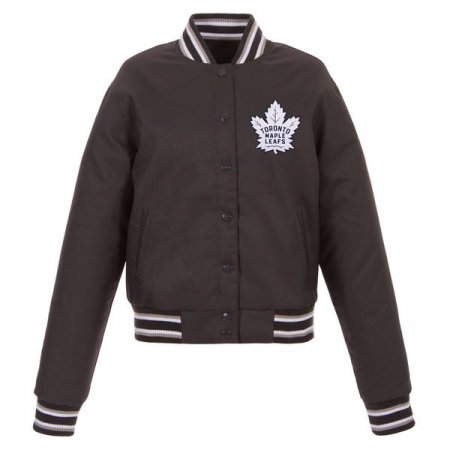 Toronto Maple Leafs Womens - JH Design Front Hit Poly Twill NHL Jacket