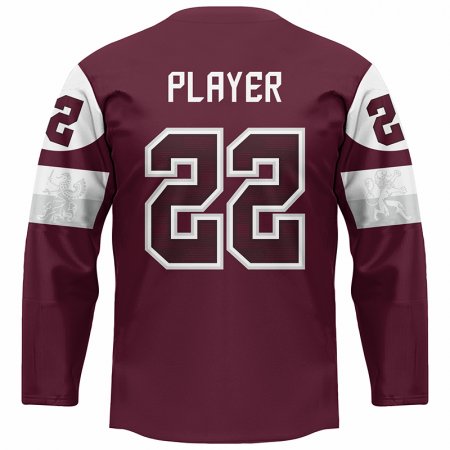 Łotwa - 2022 Hockey Replica Fan Jersey/Własne imię i numer
