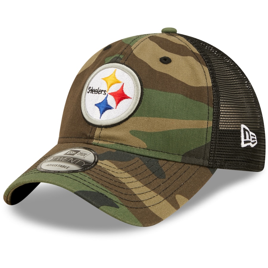 Pittsburgh Steelers - Basic Camo Trucker 9TWENTY NFL Hat :: FansMania