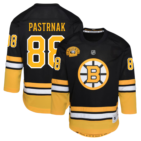 Boston Bruins Dziecięca - David Pastrnak 100th Anniversary Replica NHL Koszulka
