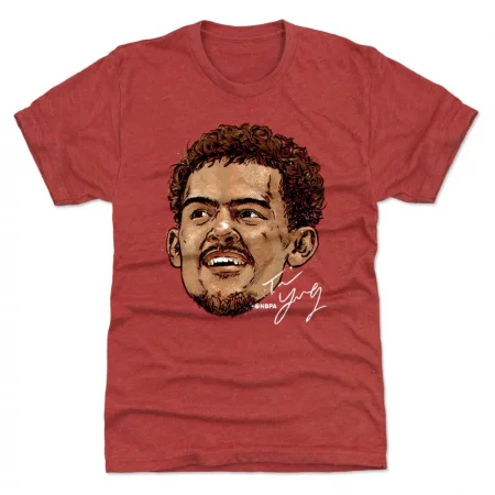 Atlanta Hawks - Trae Young Smile Red NBA T-Shirt