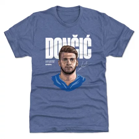 Dallas Mavericks - Luka Doncic Game Face Blue NBA T-Shirt
