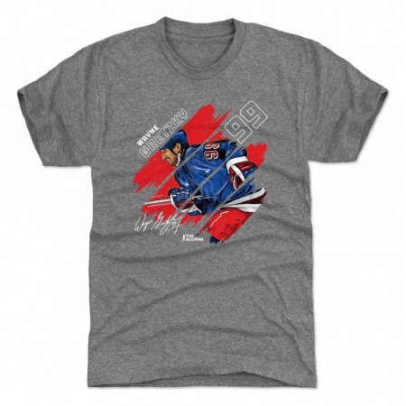 New York Rangers - Wayne Gretzky Stripes Gray NHL T-Shirt