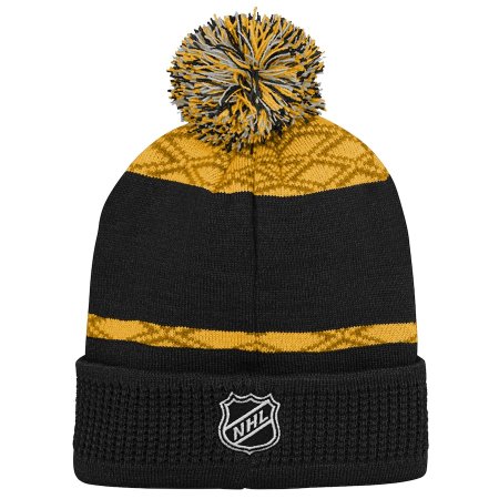 Boston Bruins Youth - Puck Pattern NHL Knit Hat