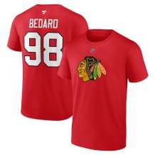 Chicago Blackhawks - Connor Bedard Stack NHL Red T-Shirt