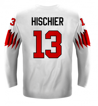 Švýcarsko - Nico Hischier 2018 MS v Hokeji Replica Fan Dres
