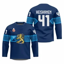Finlandia - Miro Heiskanen 2026 Bronze Patch Hockey Replica Jersey
