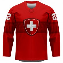 Schweiz - 2022 Hockey Replica Fan Trikot/Name und Nummer