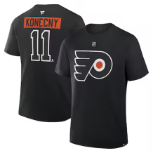 Philadelphia Flyers - Travis Konecny Stack Black NHL T-Shirt