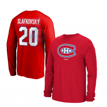 Montreal Canadiens - Juraj Slafkovsky Red NHL Koszulka s dlugym rukawem