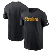 Pittsburgh Steelers - Essential Wordmark Black NFL T-Shirt