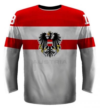 Rakousko - 2018 MS v Hokeji Replica Dres + Minidres/Vlastní jméno a číslo