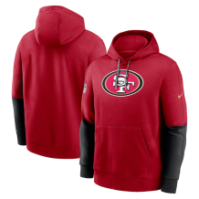 San Francisco 49ers - Sideline Club Pullover Red NFL Mikina s kapucí