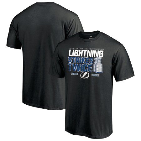 Tampa Bay Lightning - 2021 Stanley Cup Champs Strikes Twice NHL T-shirt