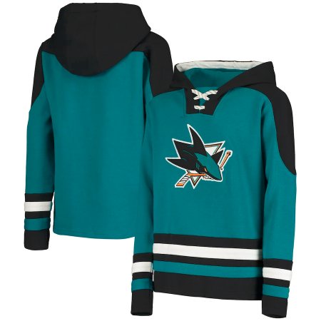 San Jose Sharks Detská - Ageless Lace-Up Pullover NHL Mikina s kapucňou - Veľkosť: M
