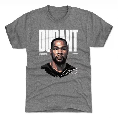 Brooklyn Nets - Kevin Durant Game Face Gray NBA T-Shirt