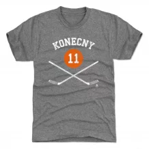 Philadelphia Flyers - Travis Konecny Sticks Gray NHL T-Shirt
