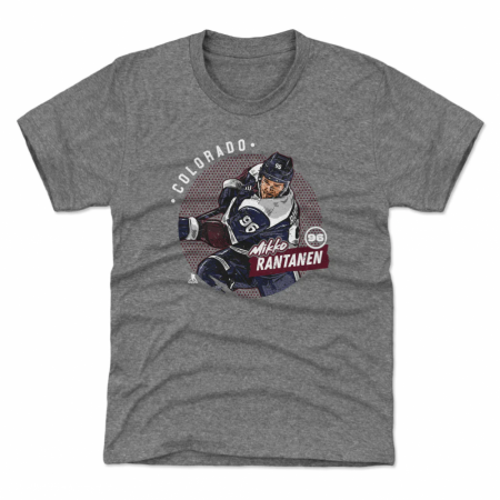 Colorado Avalanche Youth - Mikko Rantanen Dots Gray NHL T-Shirt