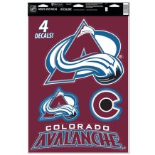 Colorado Avalanche - Multi Use Big 4 NHL Aufkleber-Set
