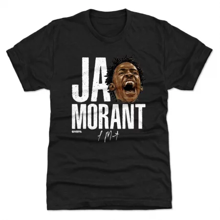 Memphis Grizzlies - Ja Morant Stacked Black NBA Tričko