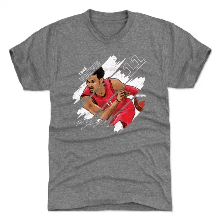 Atlanta Hawks - Trae Young Stripes Gray NBA T-Shirt