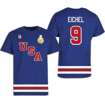 USA - Jack Eichel 2026 Gold Medal Hokejové Tričko