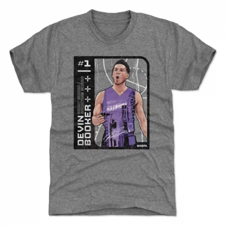 Phoenix Suns - Devin Booker Card Gray NBA T-Shirt