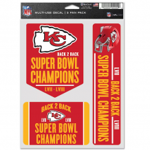 Kansas City Chiefs - Super Bowl LVIII Champs Trophy 3-pack NFL Naklejka