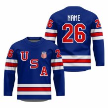 USA - 2026 Hokejový Replica Fan Dres/Vlastné meno a číslo
