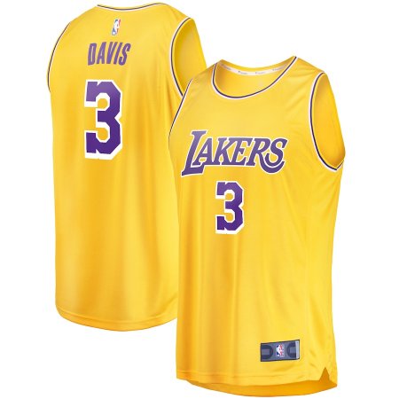 Los Angeles Lakers Youth - Anthony Davis Fast Break Replica Gold NBA Jersey