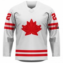 Kanada - 2022 Hokejový Replica Fan Dres Biely/Vlastné meno a číslo