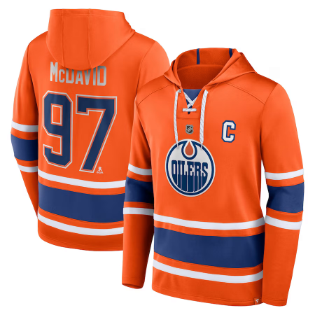 Edmonton Oilers - Connor McDavid Lace-Up NHL Mikina s kapucí