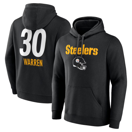 Pittsburgh Steelers - Jaylen Warren Wordmark NFL Mikina s kapucí