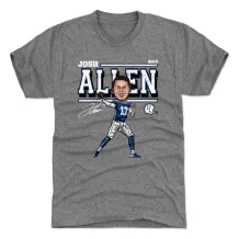 Buffalo Bills - Josh Allen Cartoon Gray NFL Tričko
