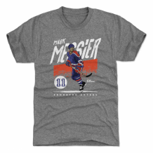 Edmonton Oilers - Mark Messier Grunge Gray NHL T-Shirt