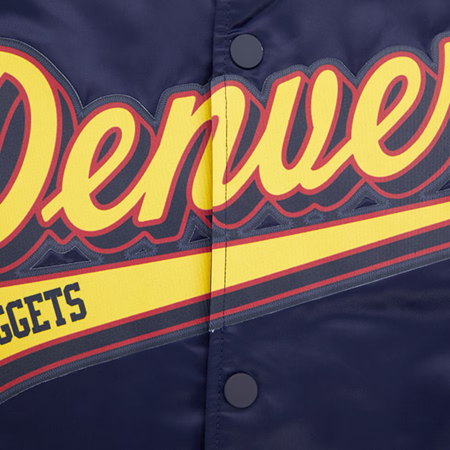 Denver Nuggets - Script Tail Full-Snap Satin Varsity NBA Bunda