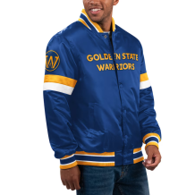 Golden State Warriors - Full-Snap Varsity Home Satin Royal NBA Kurtka