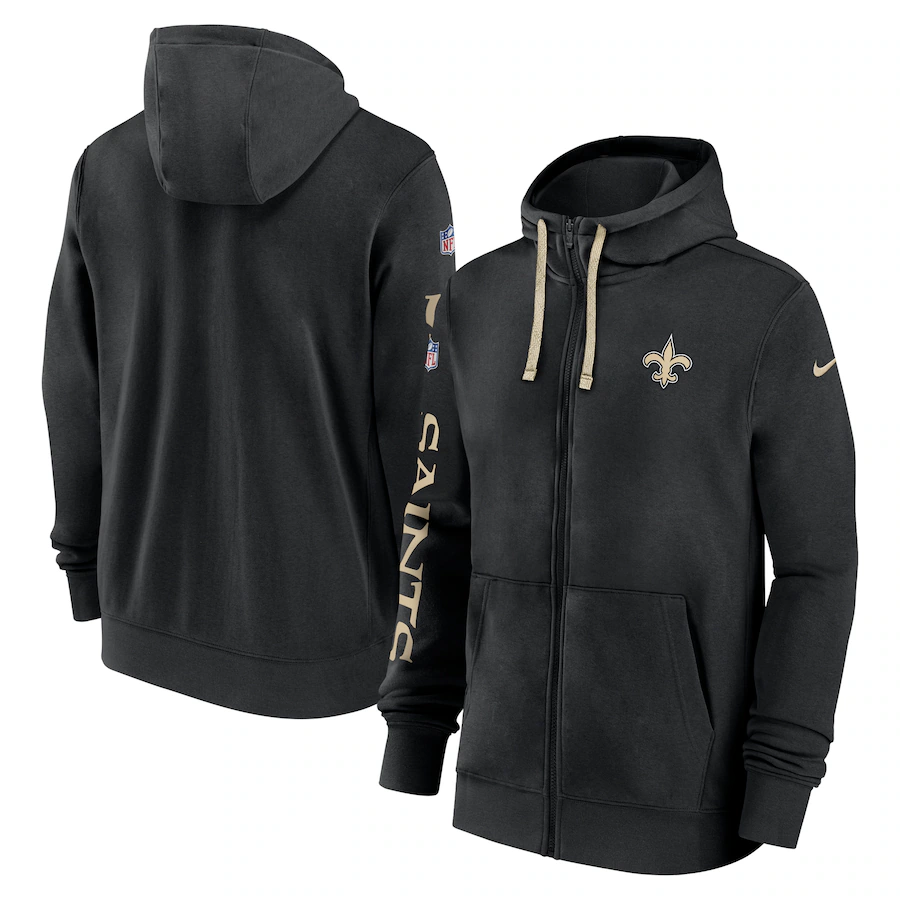 New Orleans Saints 2024 Nike Sideline Club Full zip NFL Sweatshirt FansMania