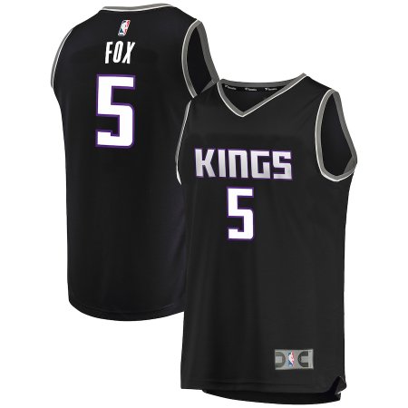 Sacramento Kings Dziecia - De'Aaron Fox Fast Break Replica Black NBA Jersey