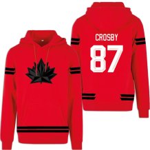Kanada - Hockey Sidney Crosby 2026 Hockey Bluza s kapturem - czerwony