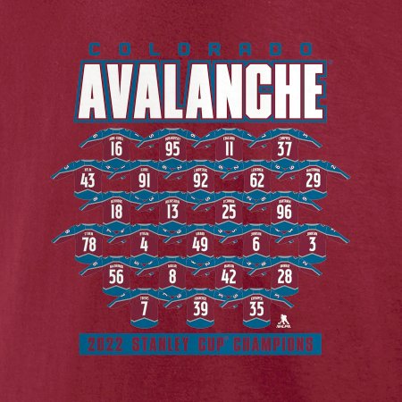 Colorado Avalanche - 2022 Stanley Cup Champs Roster NHL T-Shirt