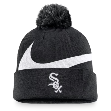 Chicago White Sox - Swoosh Peak Black MLB Knit hat
